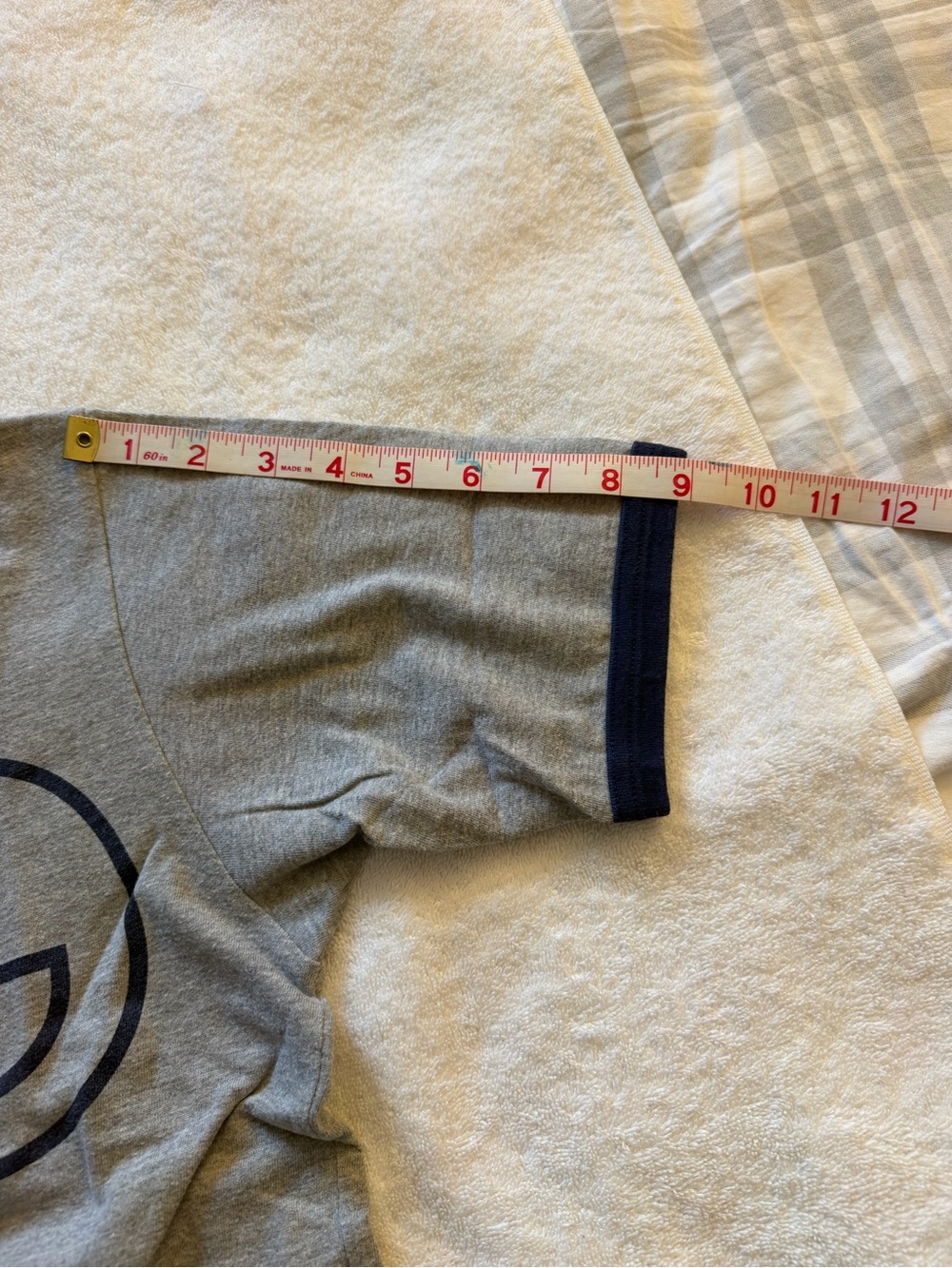 Comme des Garcons eYe Grey Tee with Navy Trim - Picture 5 of 10